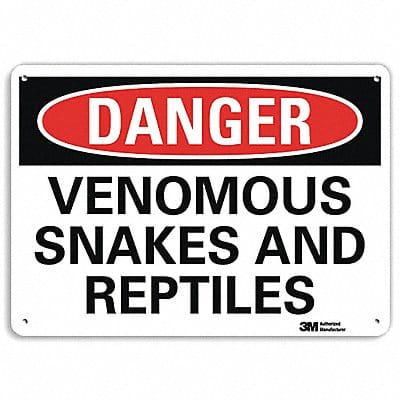 Danger Sign 7 in x 10 in Aluminum