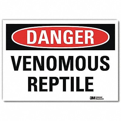 Danger Sign 5 in x 7 in Rflct Sheeting