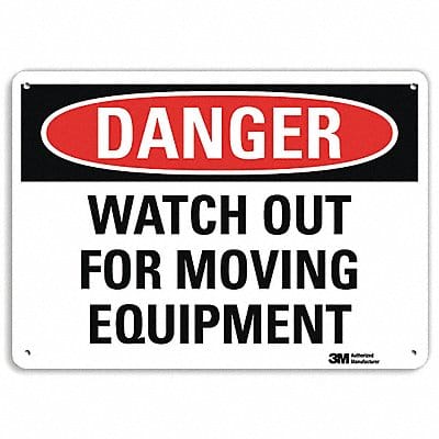 Danger Sign 7 in x 10 in Aluminum