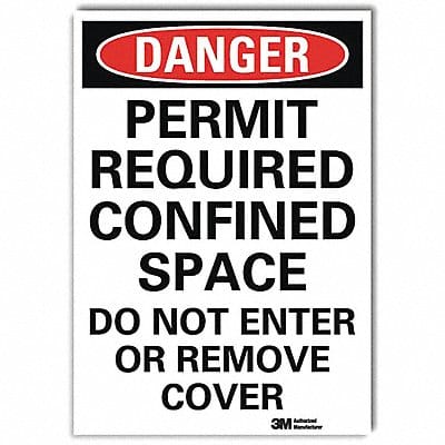 Danger Sign 7 in x 5 in Rflct Sheeting