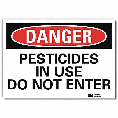 Danger Sign 7 in x 10 in Rflct Sheeting