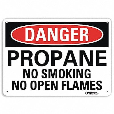 Danger No Smoking Sign 10 x 14 Alum