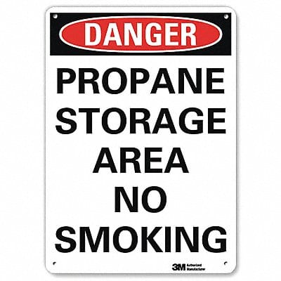 Danger No Smoking Sign 10 in x 7 in Alum