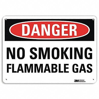 Danger No Smoking Sign 7 in x 10 in Alum