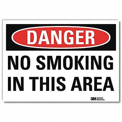 Danger Sign 5 in x 7 in Rflct Sheeting