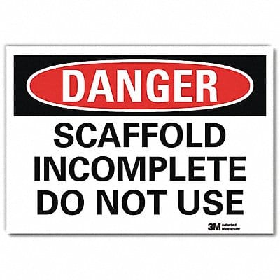 Danger Sign 7 in x 10 in Rflct Sheeting