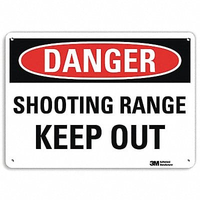 Danger Sign 7 in x 10 in Aluminum
