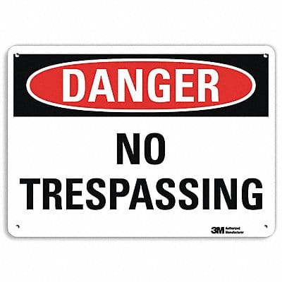 Danger Sign 7 in x 10 in Aluminum