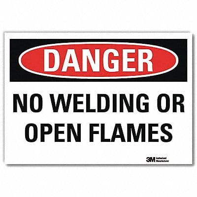 Danger Sign 5 in x 7 in Rflct Sheeting