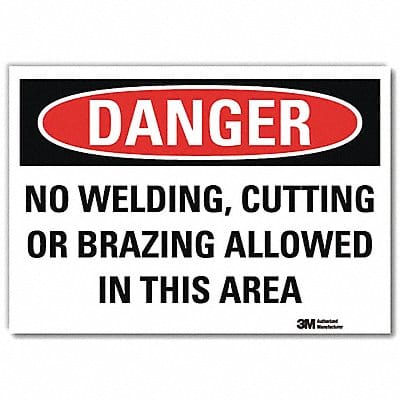 Danger Sign 10 in x 14 in Rflct Sheeting