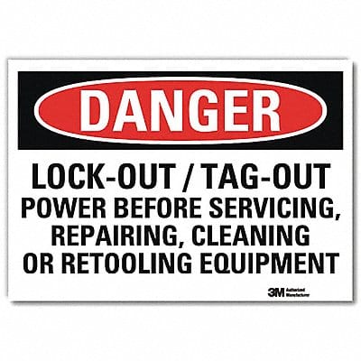 Danger Sign 10inx14in Reflctv Sheeting