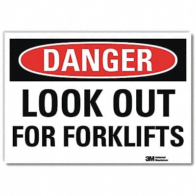 Danger Sign 7 in x 10 in Rflct Sheeting