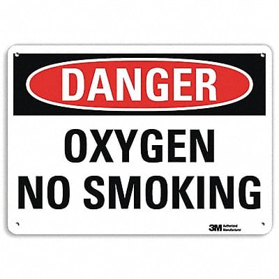 Danger No Smoking Sign 7 in x 10 in Alum