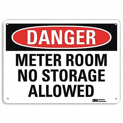 Danger Sign 7 in x 10 in Aluminum