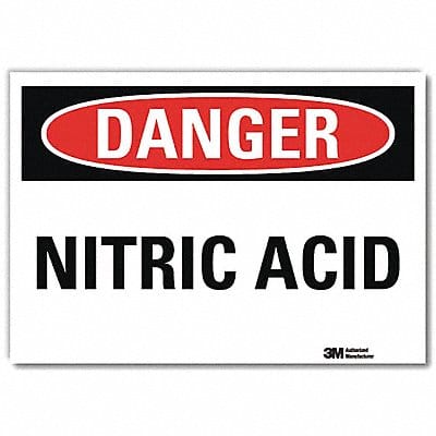 Danger Sign 5 in x 7 in Rflct Sheeting