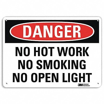 Danger No Smoking Sign 10 x 14 Alum