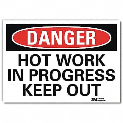 Danger Sign 7 in x 10 in Rflct Sheeting