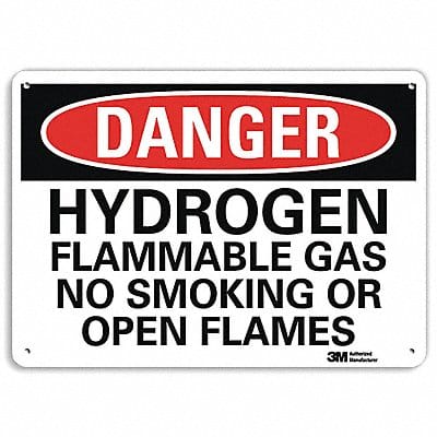 Danger No Smoking Sign 10 x 14 Alum