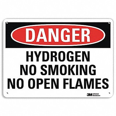 Danger No Smoking Sign 10 x 14 Alum