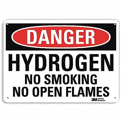 Danger No Smoking Sign 7 in x 10 in Alum