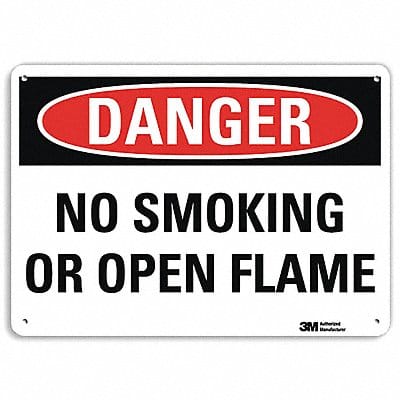 Danger No Smoking Sign 10 x 14 Alum