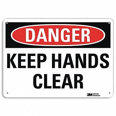 Danger Sign 7 in x 10 in Aluminum