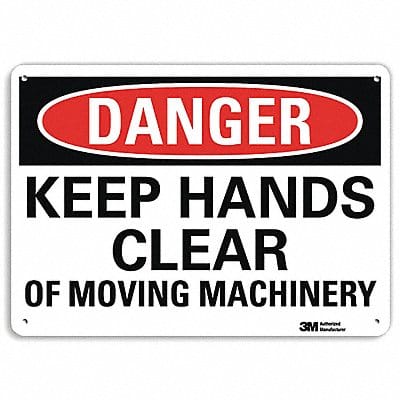 Danger Sign 7 in x 10 in Aluminum