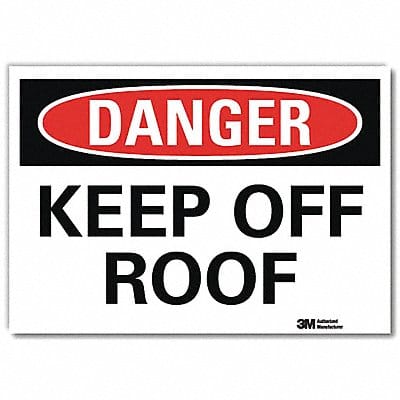 Danger Sign 5 in x 7 in Rflct Sheeting