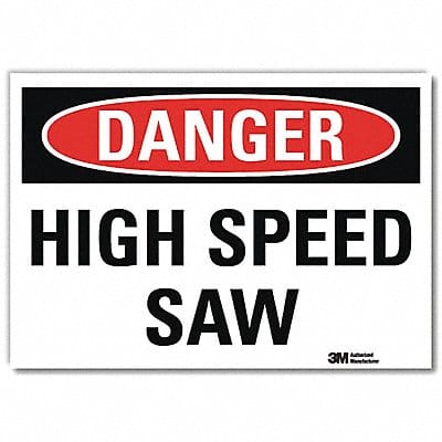 Danger Sign 7 in x 10 in Rflct Sheeting