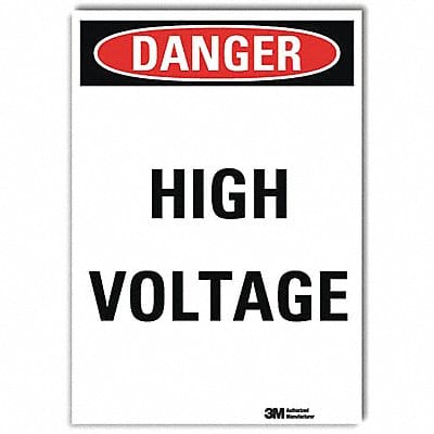 Danger Sign 7 in x 5 in Rflct Sheeting