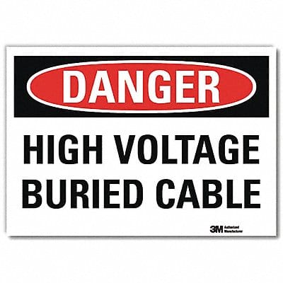 Danger Sign 7 in x 10 in Rflct Sheeting