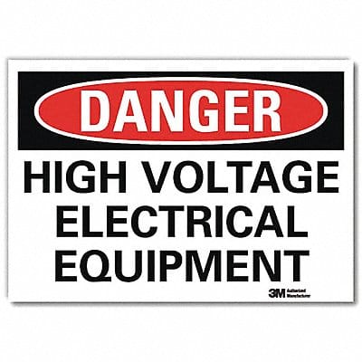 Danger Sign 5 in x 7 in Rflct Sheeting