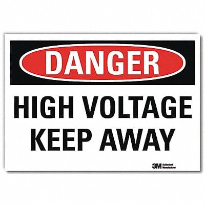 Danger Sign 5 in x 7 in Rflct Sheeting