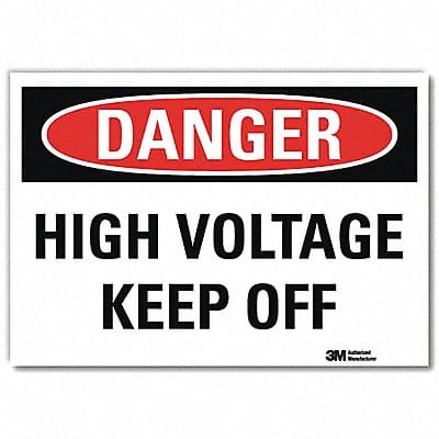 Danger Sign 5 in x 7 in Rflct Sheeting