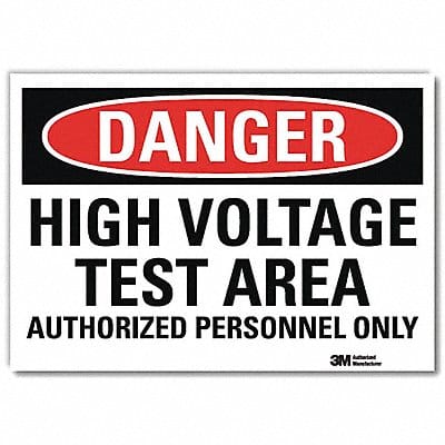 Danger Sign 5 in x 7 in Rflct Sheeting