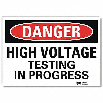 Danger Sign 7 in x 10 in Rflct Sheeting