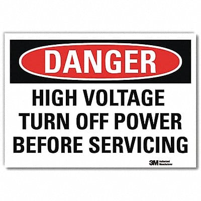 Danger Sign 10 in x 14 in Rflct Sheeting
