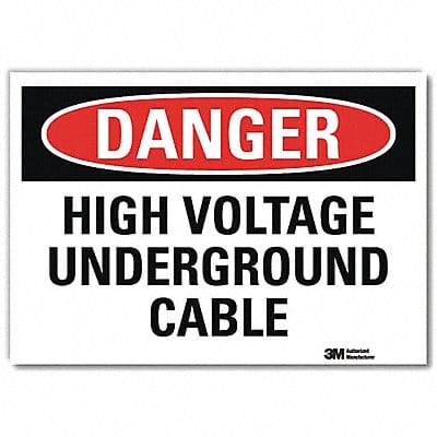 Danger Sign 5 in x 7 in Rflct Sheeting