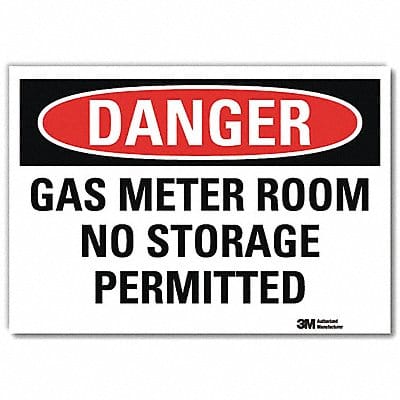 Danger Sign 5 in x 7 in Rflct Sheeting