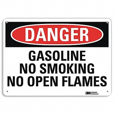 Danger No Smoking Sign 10 x 14 Alum