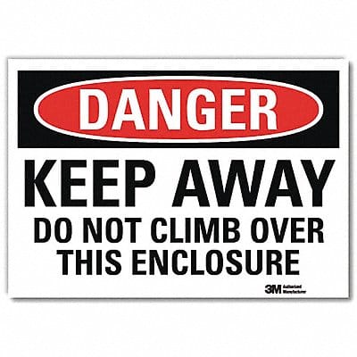 Danger Sign 7 in x 10 in Rflct Sheeting