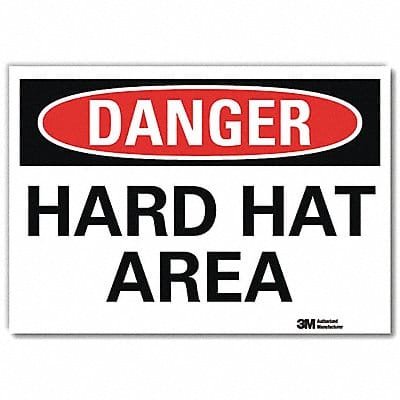 Danger Sign 7 in x 10 in Rflct Sheeting