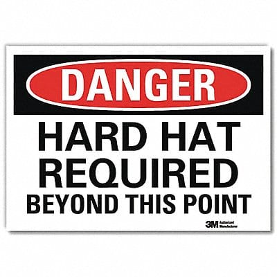 Danger Sign 10 in x 14 in Rflct Sheeting