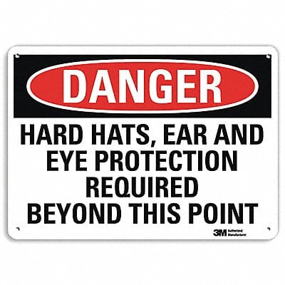 Danger Sign 10 in x 14 in Aluminum