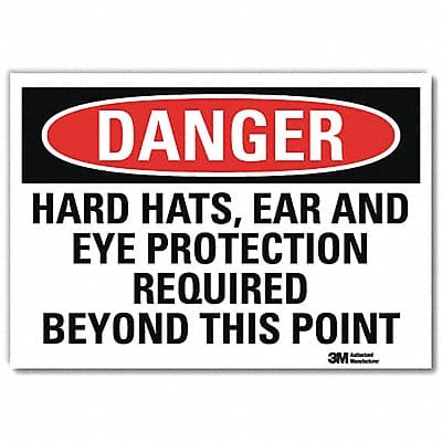 Danger Sign 5 in x 7 in Rflct Sheeting