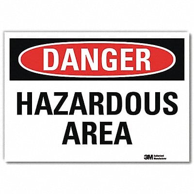 Danger Sign 5 in x 7 in Rflct Sheeting