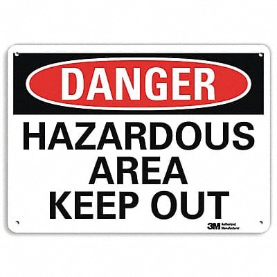 Danger Sign 7 in x 14 in Aluminum