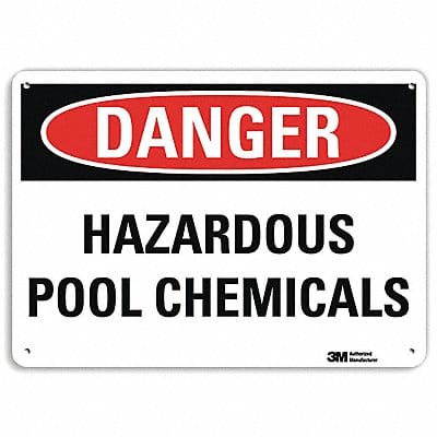 Danger Sign 7 in x 10 in Aluminum