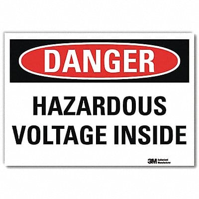 Danger Sign 10 in x 14 in Rflct Sheeting