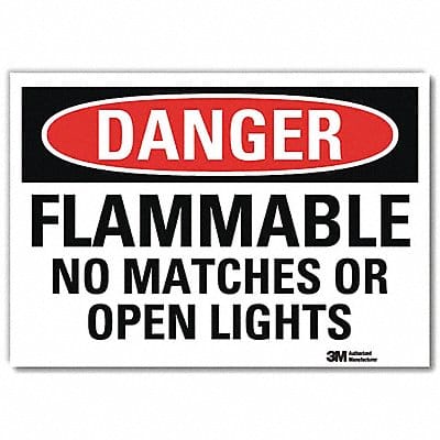 Danger Sign 10 in x 14 in Rflct Sheeting